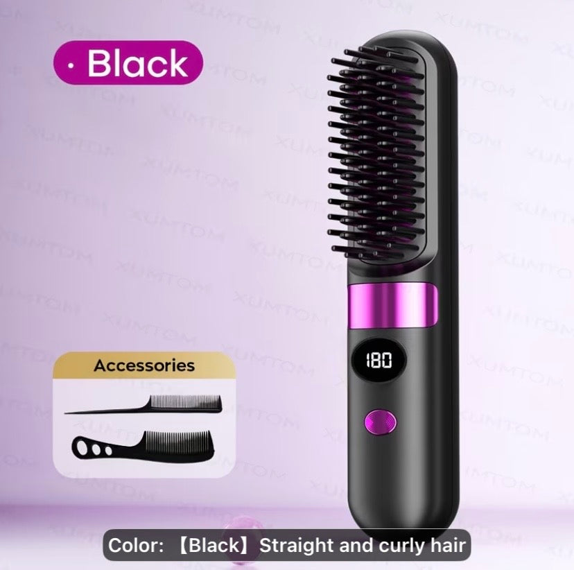 LushAura Pro Wireless Straightening Brush