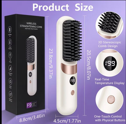 LushAura Pro Wireless Straightening Brush